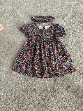 Baby Gap 6-12 Month Floral Dress with Headband